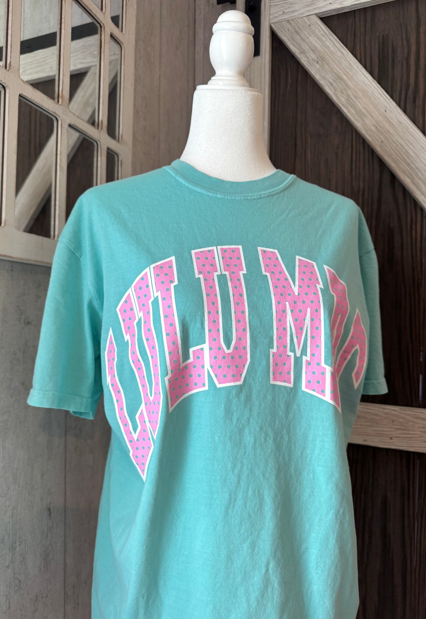 LULU MAC Mint Polka Dot Tee